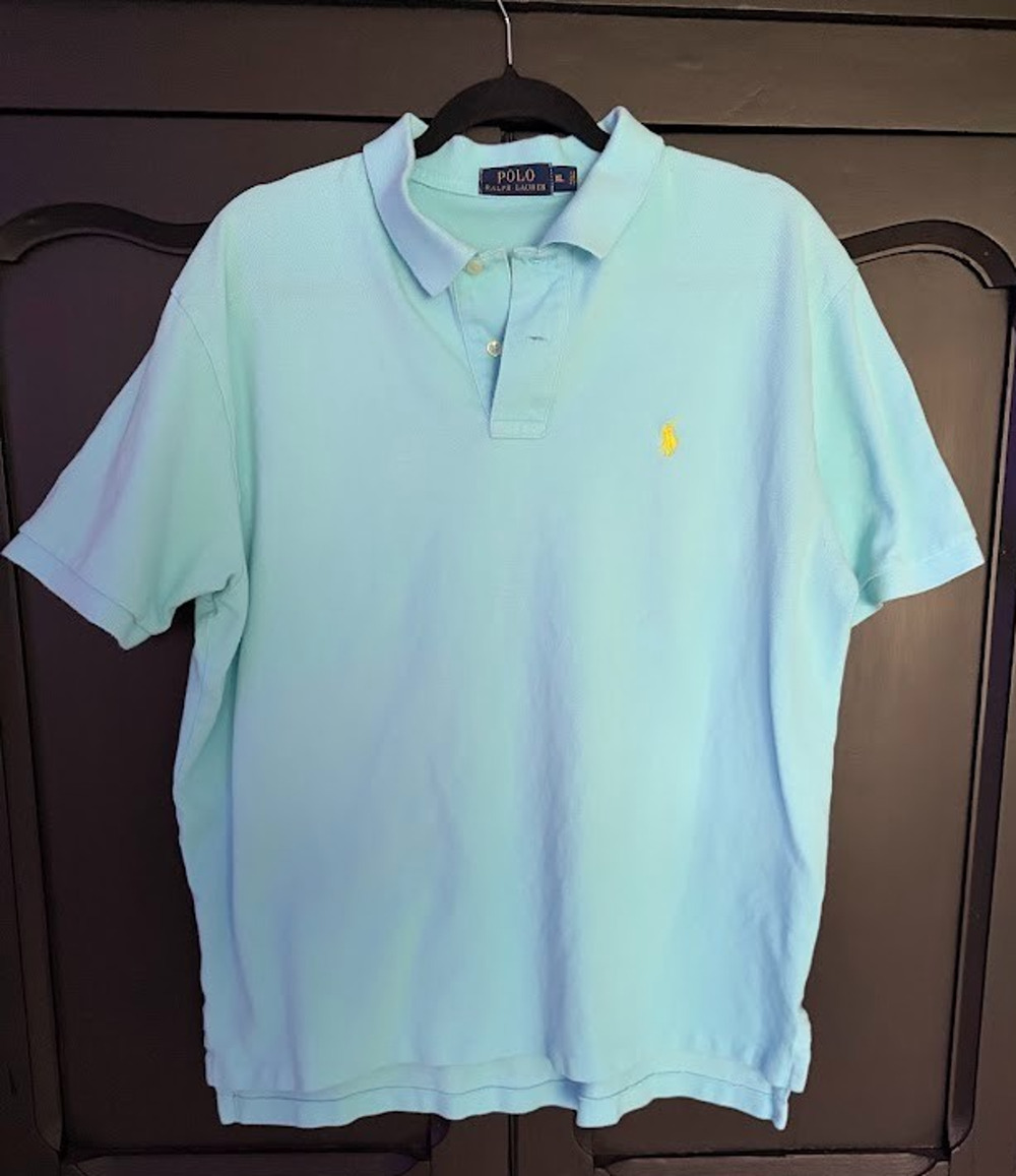 Polo Ralph Lauren Teal Blue Polo Shirt Size XL